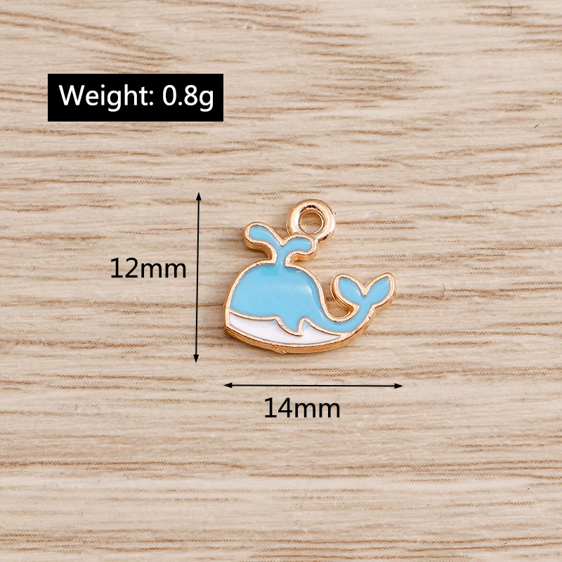

10pcs 14*12mm 3 Color Whale Charms for Jewelry Accessories DIY Enamel Charms Handmade Crafts Necklaces Pendants Earrings Making