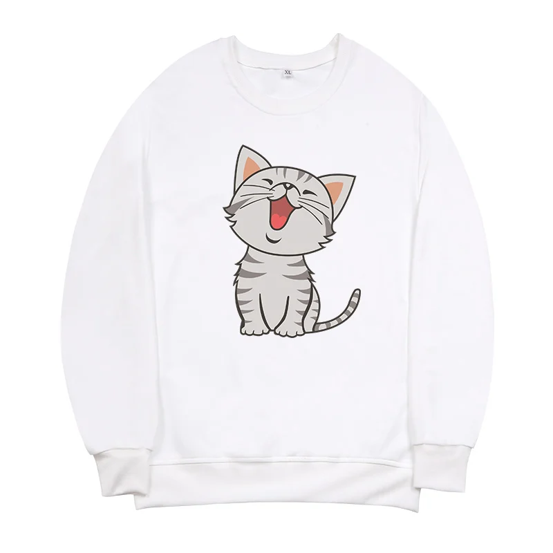 

Fashion Harajuku Autumn Hoodies Women Cute Cat Cartoon Printed Loose Korean Hooded Sweatshirt Streetwear Long Sleeve Pullovers
