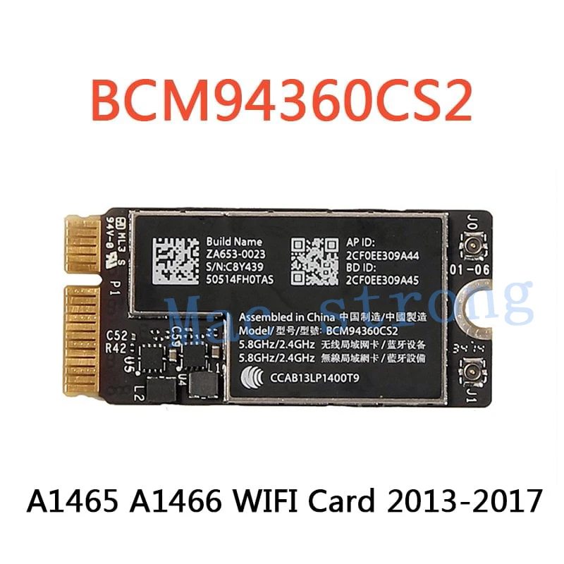 Протестированная BCM94360CS2 A1466 WIFI карта для Macbook Air 11 &quotA1465 Wifi беспроводной Bluetooth BT 4 0