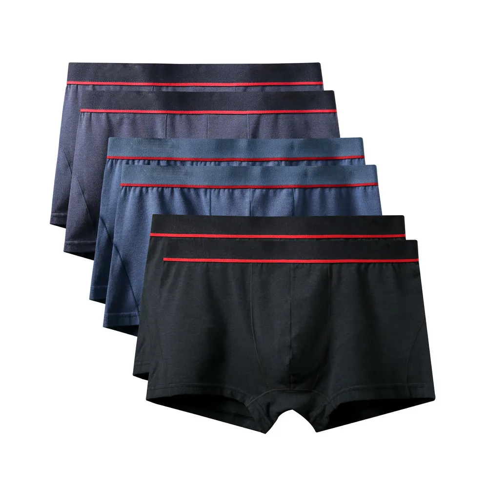 6Pcs A0582 Mix A35 6 шт./лот, новинка, высокое качество, Mr трусы, модные, сексуальные, брендовые, U выпуклые трусы, мужские, размера плюс, боксеры, шорты, большой размер, нижнее белье - Цвет: 6Pcs A0582 Mix A35