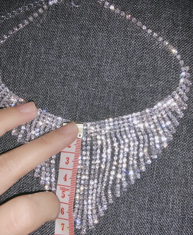 Набор из ожерелья и серег со стразами | Украшения аксессуары