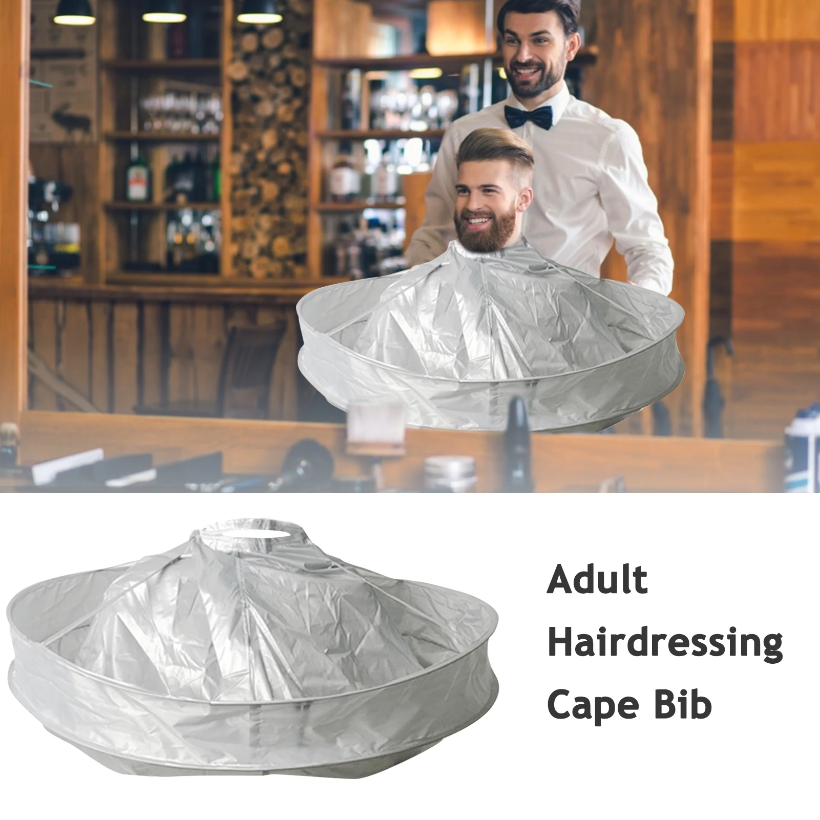 

2pcs Adult Hairdressing Cape Bib Hair Wai Cloth Hair Dyeing Clothes Hairdresser Folding Waterproof Cloth