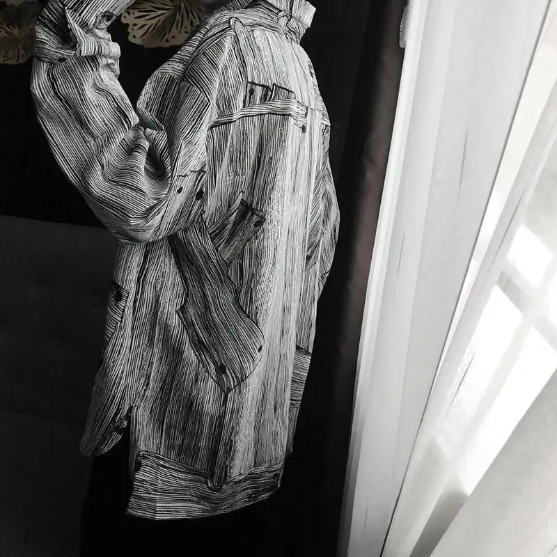 Новинка Весна 2021 японская модная винтажная рубашка для мужчин свободная