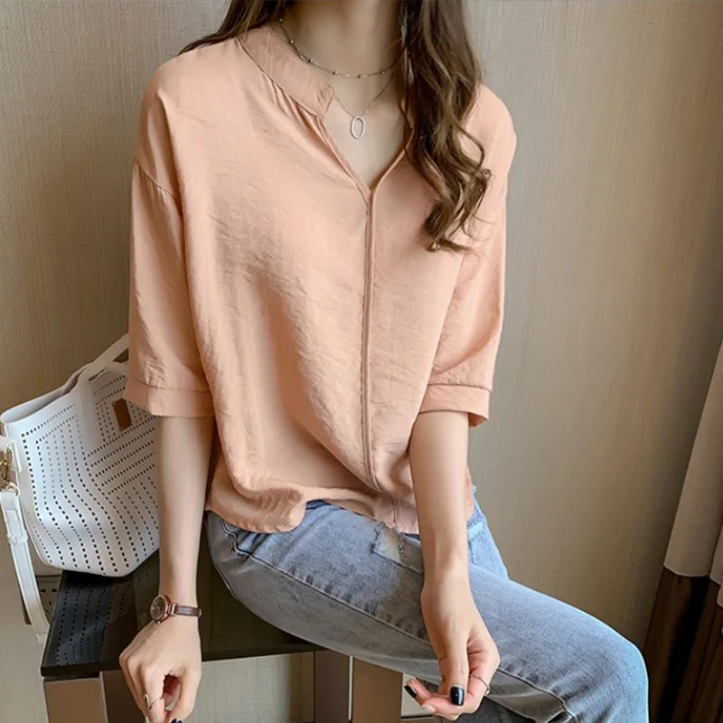 Элегантная женская блузка в Корейском стиле большие размеры милые блузки с