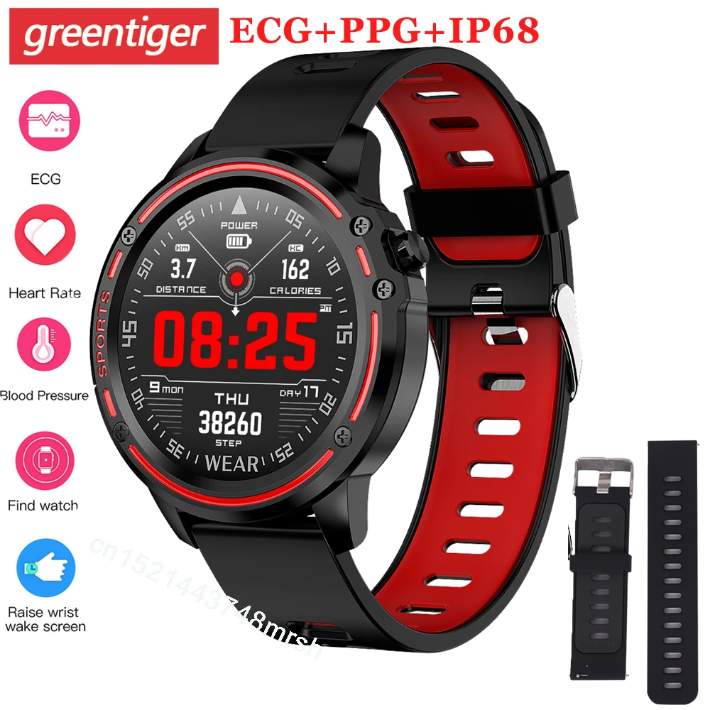 L8 Смарт часы для мужчин IP68 водонепроницаемые Reloj Hombre режим смарт с ЭКГ PPG кровяное