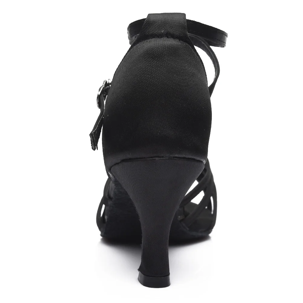 

RU STOCK Latin dance shoes for women girl's ballroom satin professional Salsa tango party dancing shoes High Quality 7cm