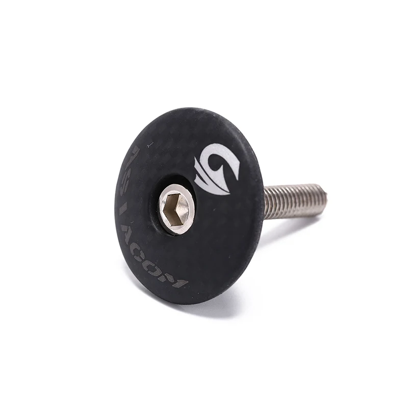 

1pc Cycling Headset Stem Cap Bicycle MTB Cycling Headset Blot Carbon Fiber Stem Top Cap Suitable Stem Size 28.6mm Headset Cap
