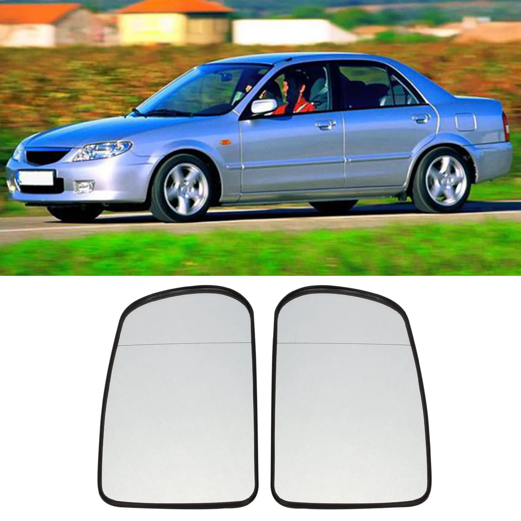 

Автомобильное зеркало заднего вида с подогревом, боковое крыло, зеркало заднего вида, стеклянные линзы заднего вида для Mazda 323 Family Protege 1998-2005