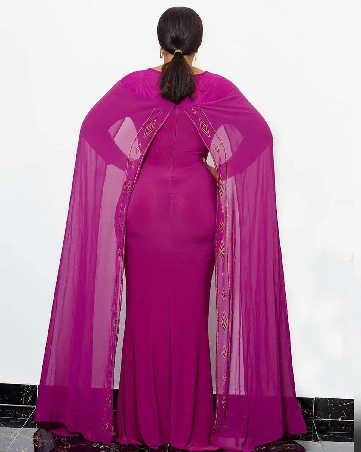 

Модная классическая африканская женская одежда Дашики горячее сверление Пузырьковые бусины обернутые ягодицы рыбий хвост стрейч длинное ...