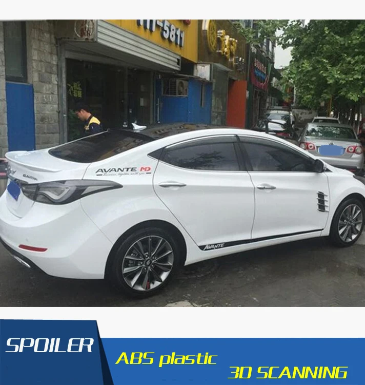 Спойлер на крышу Elantra спойлер автомобиля из АБС материала заднее крыло