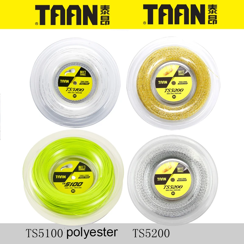 

1 Reel TAAN TAAN TS5100 1.25mm 5200 1.3mm Tennis Racket String 200m Tennis String Durable Control Strings