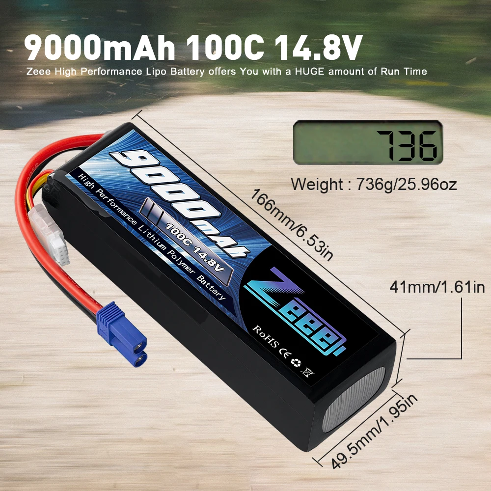 2 шт zeee 148 v lipo батарея 4s 100c 9000mah батарея ec5 р
