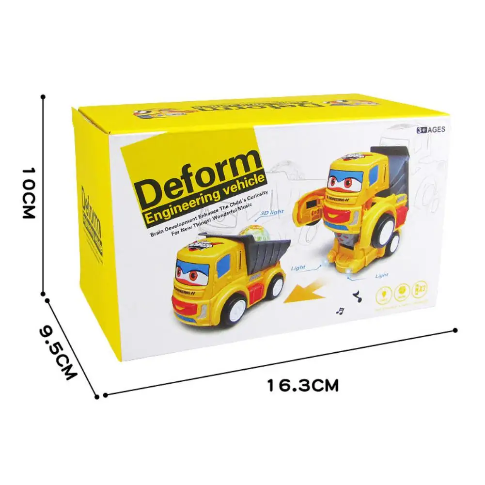 

HobbyLane Electric Engineering Vehicle Toy Automatic Transformer Gimbal Cartoon Engineering Vehicle Toy Gift