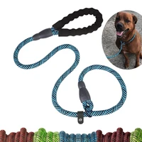 pet dog leash traction rope p chain durable large dog leash nylon adjustable loop collar strongest pulling rope leashes for dogs