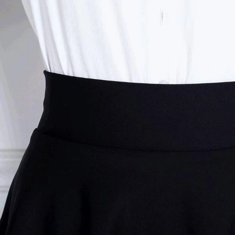 

2021 New Sexy A-line Short Skirt Puff Skirt Sun Umbrella Skirt All-match Elastic Base Pleated Mini Skirt Korean Fashion Clothing