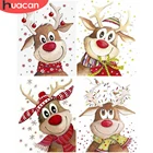 HUACAN Рождественский олень картина по номеру наборы животных для взрослых ручная роспись DIY раскраска по номеру мультфильм на холсте домашний декор