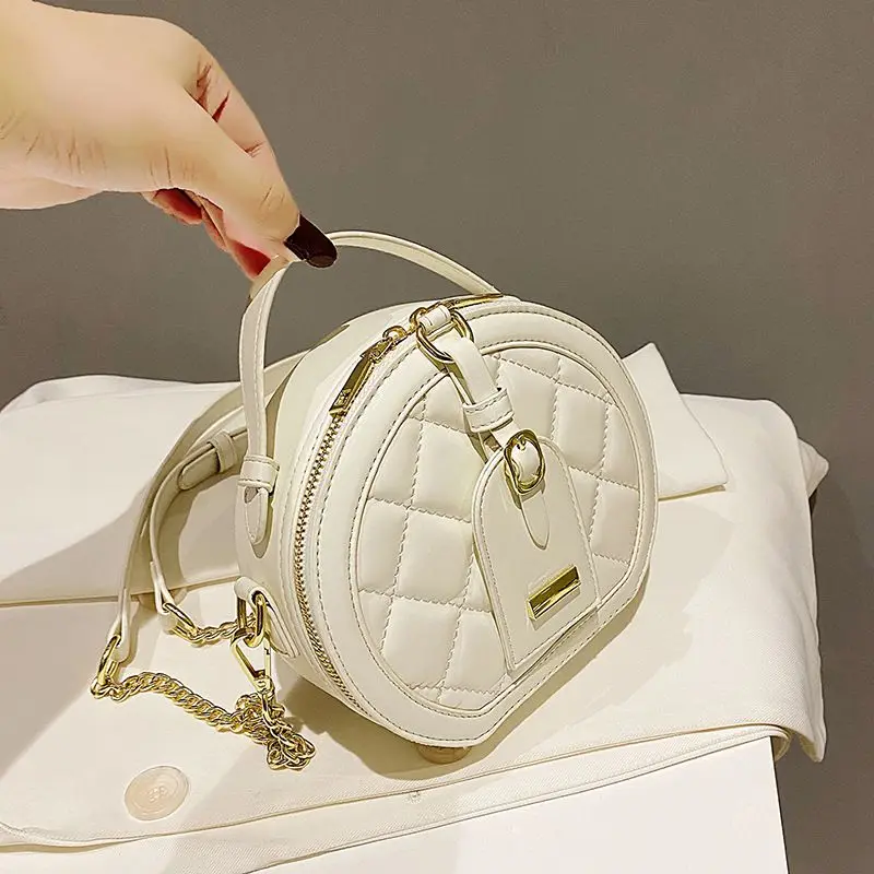 Горячая круговая дизайнерская модная женская сумка через плечо кожаная дамская