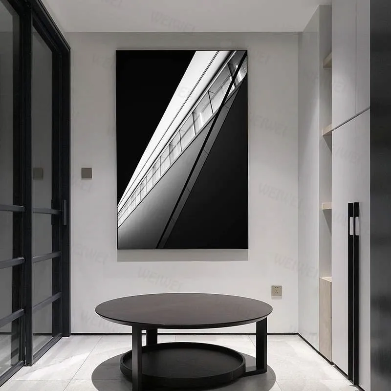 Современные черно-белые архитектурные кинофотографии стильные настенные