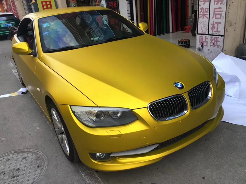 Матовая металлическая Золотая виниловая клейкая Хромовая матовая Автомобильная