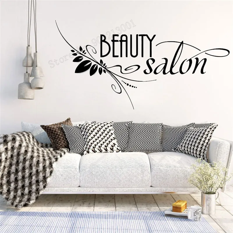 Wall Art наклейки красоты настенное украшение для салона Винил Съемный Плакат