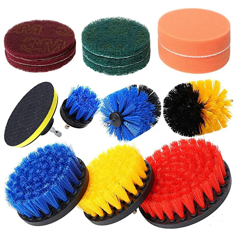 

15Pcs Drill Brush Attachments Kits Drill Brush and Scrub Pads Set for Grout, Tiles, Sinks, Bathtub, Bathroom, Kitchen