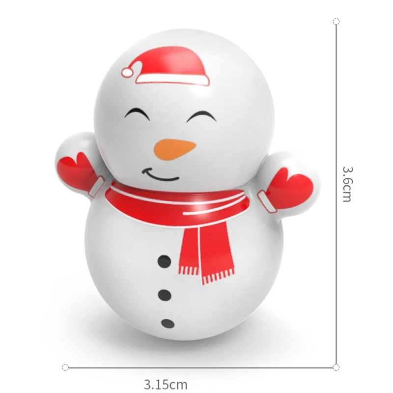 

Tumbler Toys Set of 10 Mini Snowman Penguin Funny Relief Stress Relaxing Toy for Home Bedroom Office Desktop Decoration