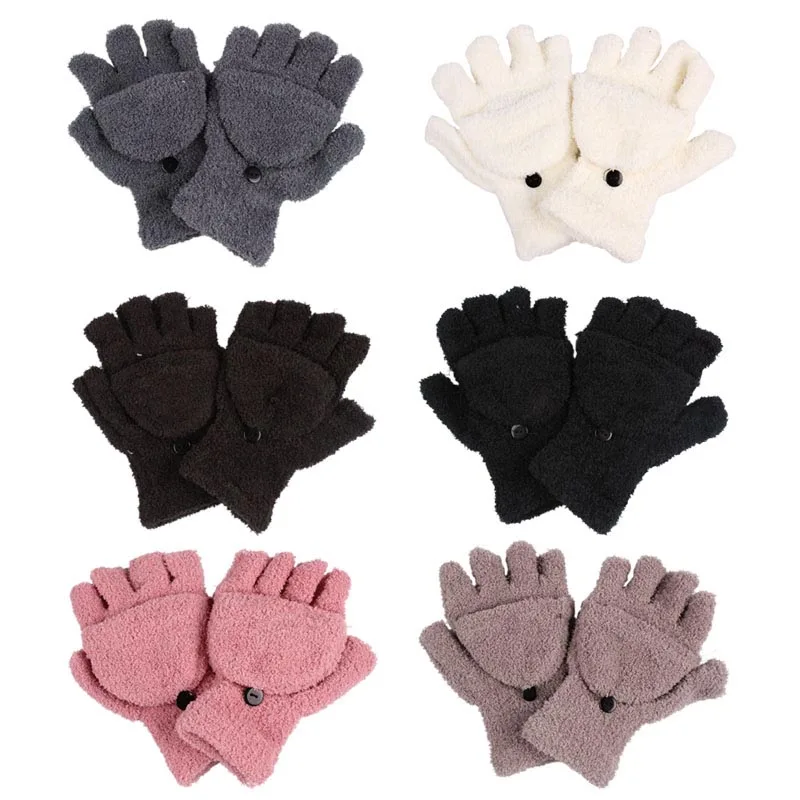 1 Pair Women Gloves Hand Wrist Warmer Winter Athletic Mittens Fingerless |