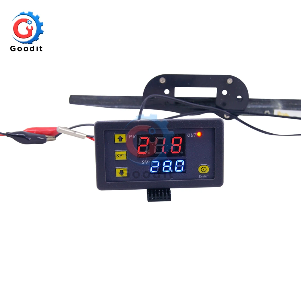 W3230 DC 12V AC 110 V-220 V 20A светодиодный цифровой контроль температуры Лер Термостат Термометр регулятор нагрева охлаждения контроль метр