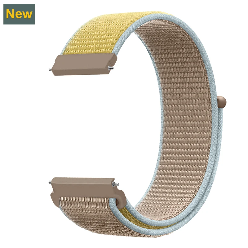 Ремешок для Xiaomi Huami Amazfit GTS, Смарт-часы, тканый нейлоновый браслет-петля для Amazfit GTR 42 мм/Bip lite, ремешок для часов 20 мм - Цвет ремешка: Camel