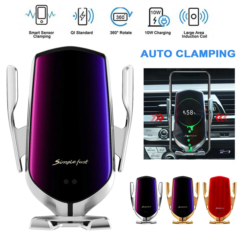 10 Вт автомобильное беспроводное зарядное устройство автоматический зажимной