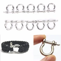 1pc outdoor camping survival rope paracord survival bracelets o shaped zinc alloy shackle buckle