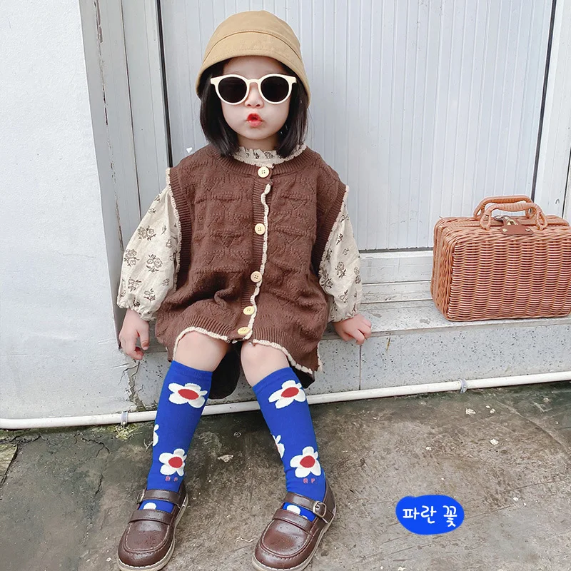 

2 Pairs Children Socks Autumn Sports Style Kids Boy Girls socks Cartoon Kids Tube Socks Breathable comfortable WMS124