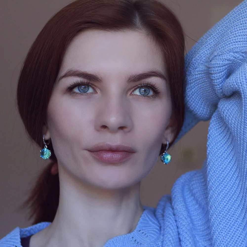 Новые Красивые Висячие серьги с большими синими камнями, Женские Ювелирные изделия с цветными кристаллами, Женские Висячие серьги