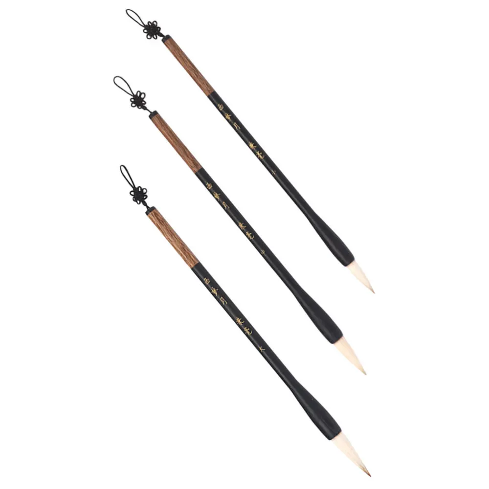 

3Pcs Chinese Calligraphy Brush Pens Practical Brush Pens Writing Brushes