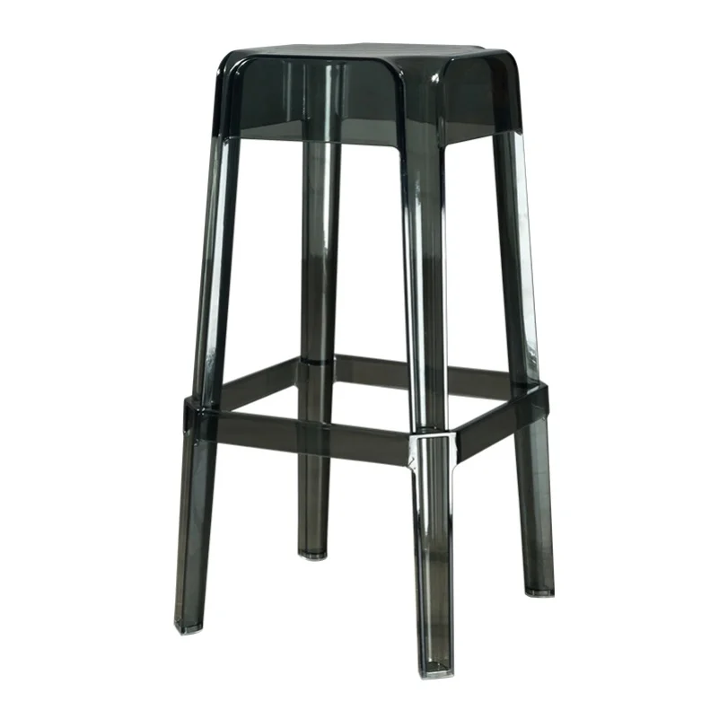 Скандинавский барный стул квадратный модный креативный прозрачный пластиковый