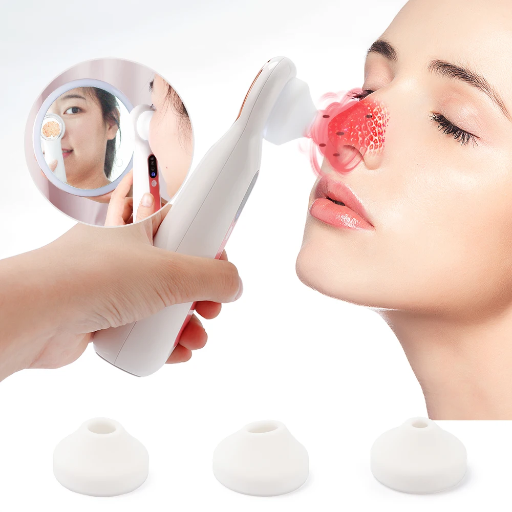 USB Visual Blackhead Remover Deep Nose Vacuum Suction Cleaner Pore Pimple Acne Removal N Times Magnification Tools | Красота и