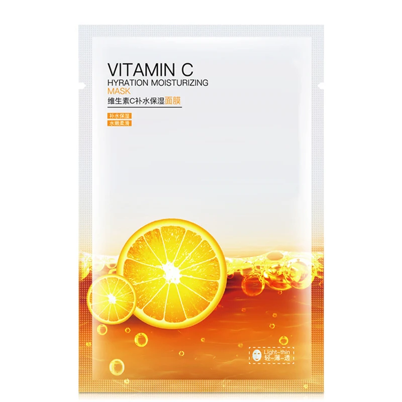 Vitamin C PF79 уход за кожей шесть фруктов маска для лица масло ши мангостин черника гранат киви Фрукты алоэ лист маска для лица - Цвет: Vitamin C