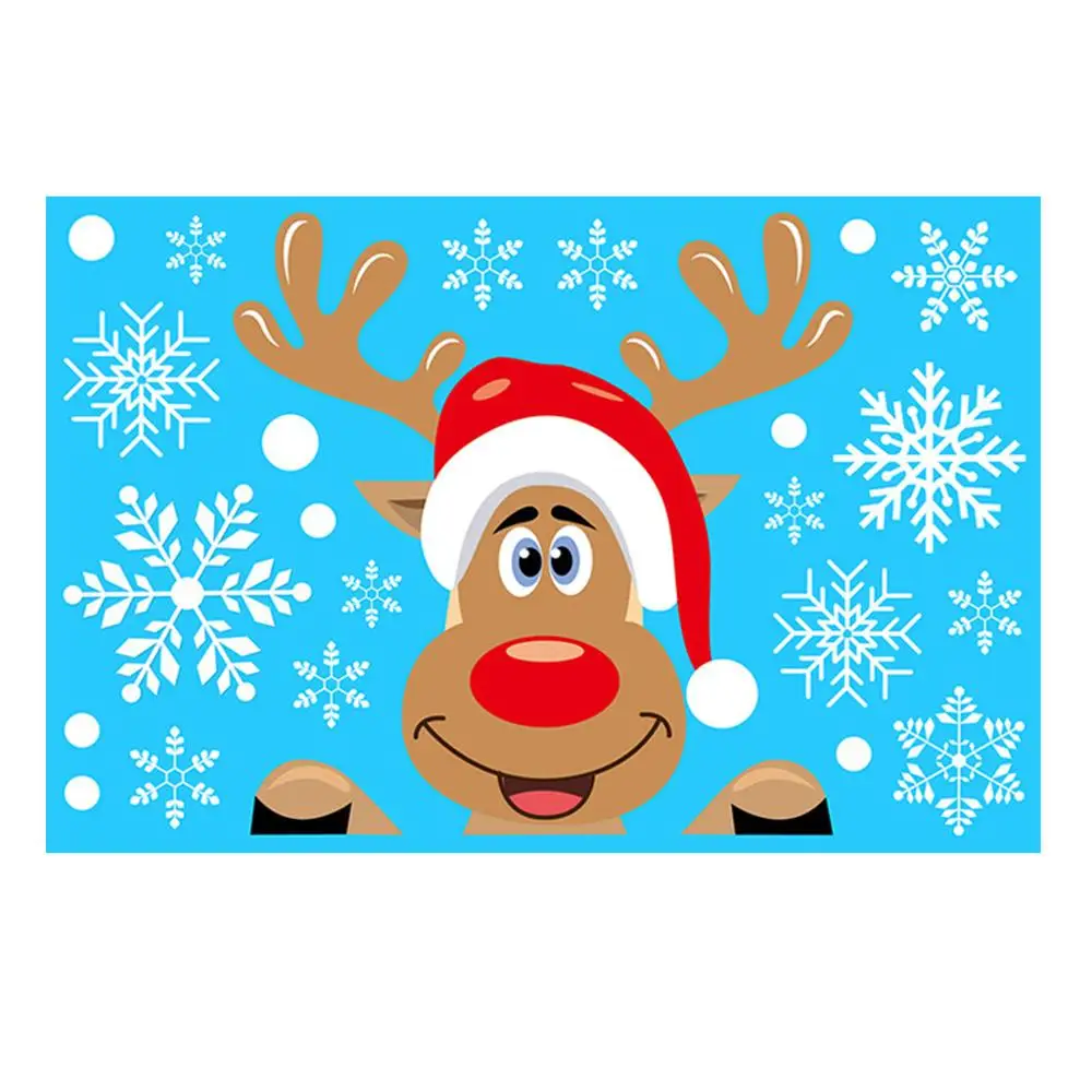 Рождественский Декор для дома рождественские настенные наклейки двусторонние