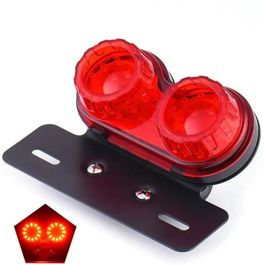 

40W 40-LED Motorcycle Integrated Running Tail Brake Lights Turn Signal Lamp License Plate Bracket for Harley Honda Yamaha Suzuki