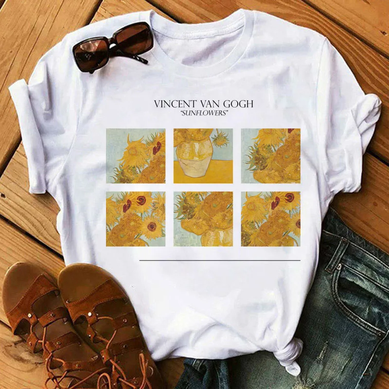 

Harajuku Art painting Print Short Sleeve T-shirt Fashion Women T Shirt Aesthetics Cute O-neck Casual Female Tops Ladies Tee