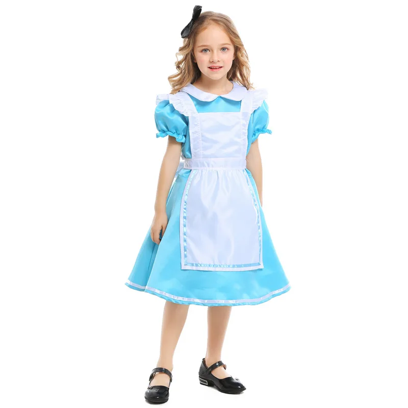 

2021 New Girls' Costumes Halloween Princess Dress Costumes Alice In Wonderland Maid Costume Halloween Costume for Kids