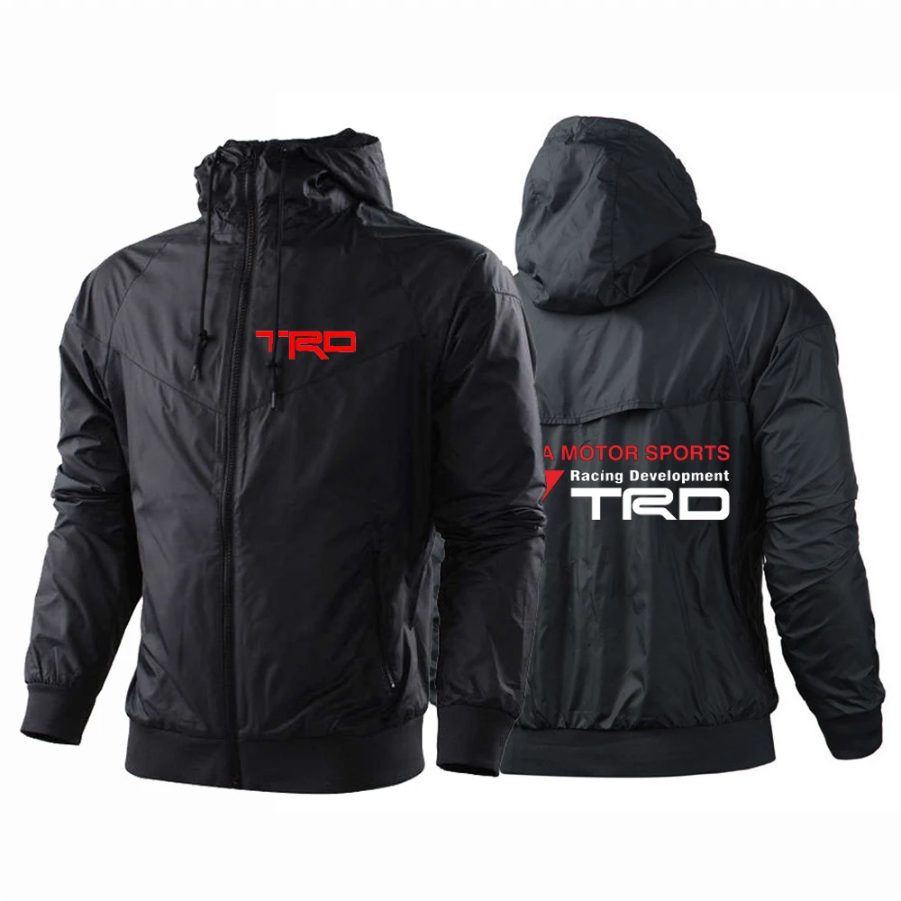 

Unisex Summer Toyota Motorsport TRD Hoodies Male Harajuku Windbreaker solid Zipper Coats Jackets Sport Man's Car College Top