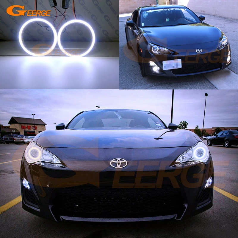 Отличный COB комплект светодиодов глаза ангела halo кольца ультра яркие DRL для Scion FR-S