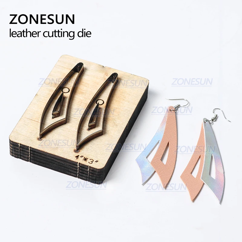ZONESUN H2 DIY Custom Cutter кожаные серьги для высечки кожаных сережек стальных