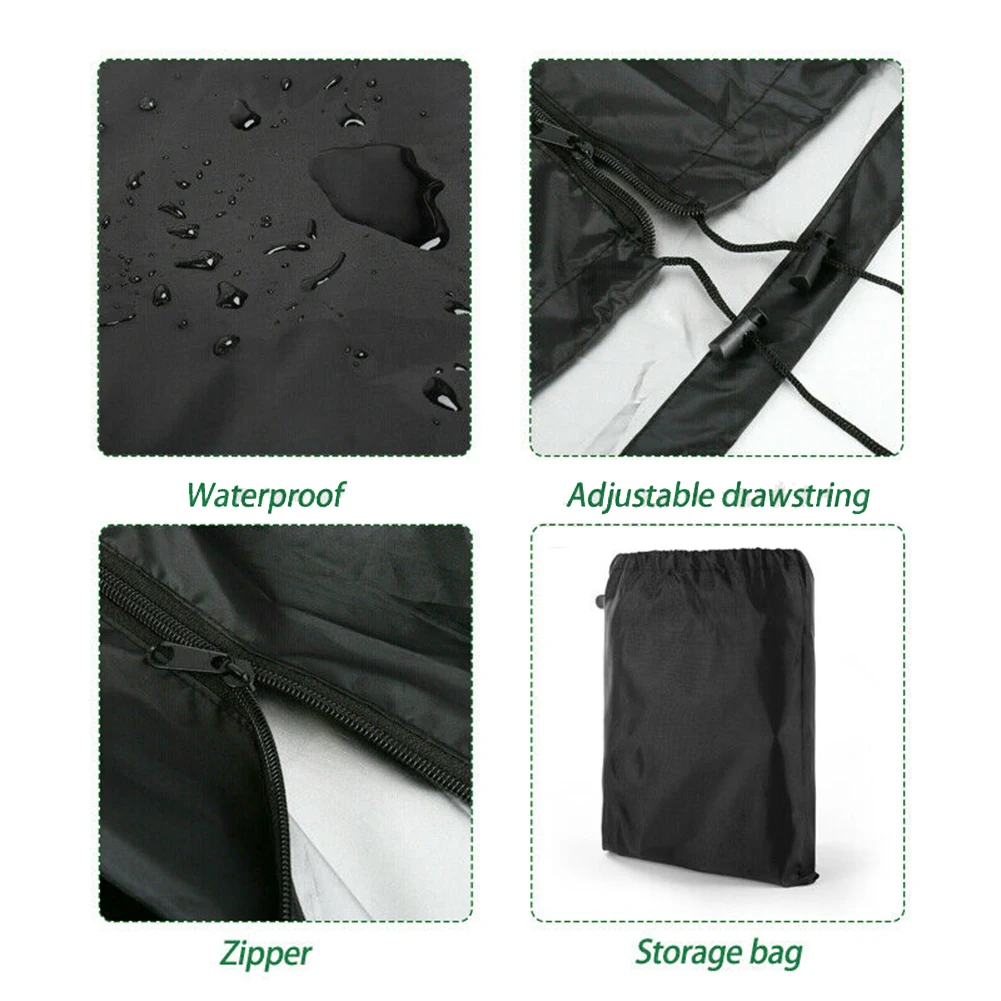 

Protective Patio Heater Cover Outdoor Protector Black Polyester Garden