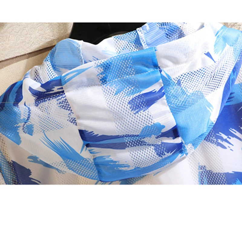 

3 Print Color Casual Couples Loose Outwear Patchwork Hollow Out Plus Size S-5xl Thin Sunscreen Coat Jl-db219