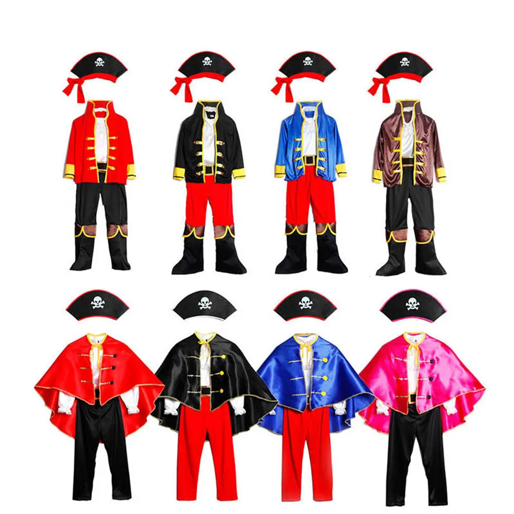 Детский Пиратский Костюм для косплея набор Хэллоуина плащ на день рождения