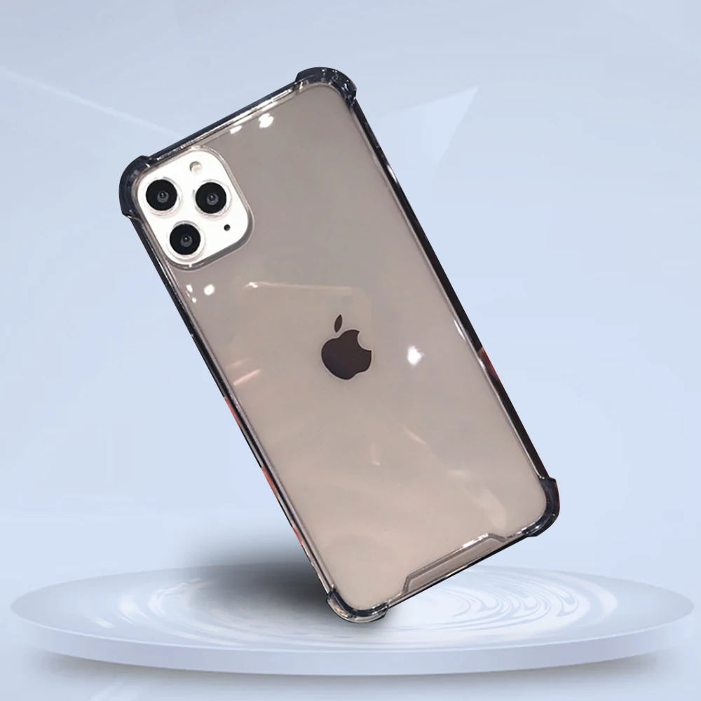 Противоударный прозрачный чехол из ТПУ с четырьмя углами для телефона iPhone 11 Pro 7 8 6