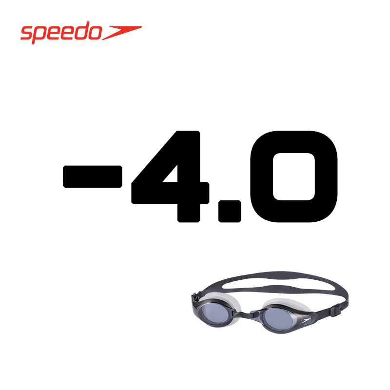 Очки для плавания Speedo, близорукость, очки для плавания, оптические очки, пульс, водонепроницаемые очки для плавания для мужчин и женщин, 150~ 800 градусов - Цвет: Black -4.0 Degree