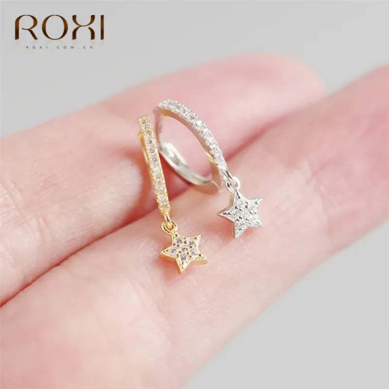 Женские серьги-гвоздики в Корейском стиле ROXI из стерлингового серебра 925 пробы с